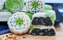 米月饼食谱Rice Mooncake Recipe|黑芝麻核桃馅Black Sesame Walnut Fillings|米香软糯不腻Rice Aroma Soft Glutinous
