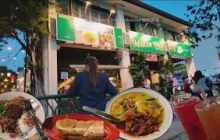槟城乔治市咖啡馆椰浆饭板面烤面包美食晚餐 Penang Cafe Nasi Lemak Toast Pan Mee Dinner